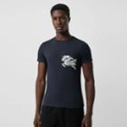 Burberry Burberry Collage Logo Print Cotton T-shirt, Blue