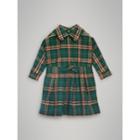 Burberry Burberry Check Cotton Drawcord Dress, Size: 12m, Green