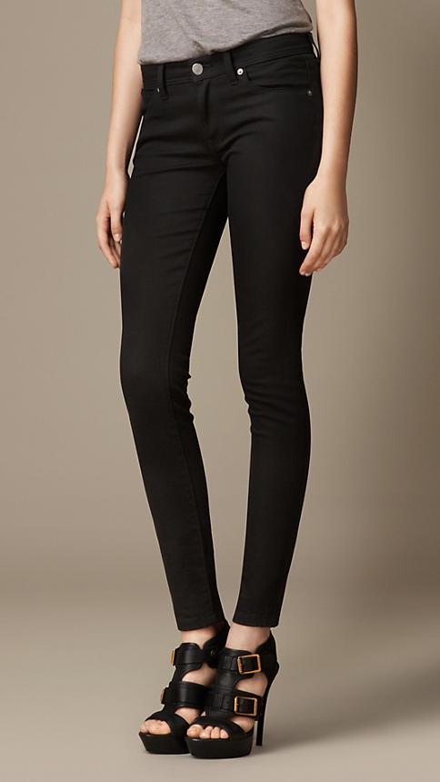 Burberry Skinny Fit Low-rise Deep Black Jeans