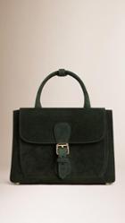 Burberry The Small Saddle Bag In Bonded Suede