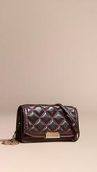 Burberry Quilted Leather Clutch Bag With Chain