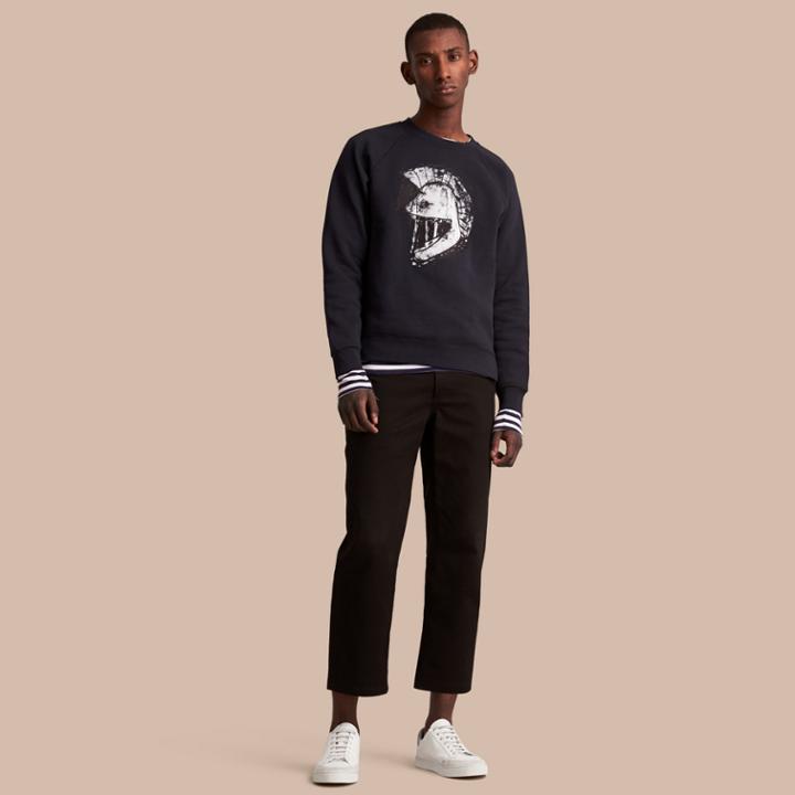 Burberry Burberry Unisex Pallas Helmet Motif Sweatshirt, Blue