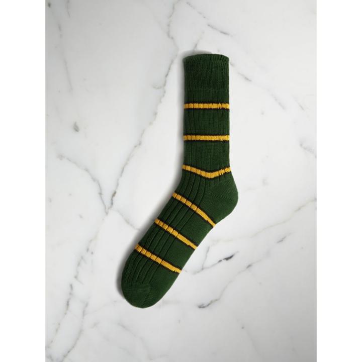 Burberry Burberry Striped Knitted Cotton Socks, Size: L, Green