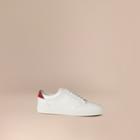 Burberry Burberry Leather Sneakers, Size: 39.5, Red