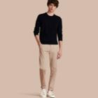 Burberry Burberry Slim Fit Cotton Chinos, Size: 36r, Beige