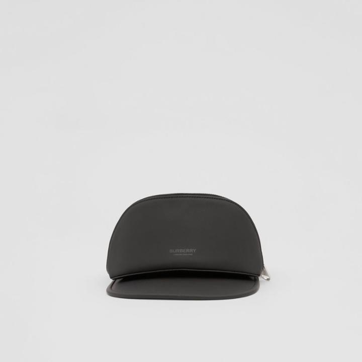 Burberry Burberry Rubberised Cotton Visor With Detachable Zip Pocket, Size: M