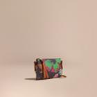 Burberry Burberry Floral Print Leather Clutch Bag, Blue