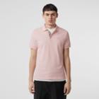 Burberry Burberry Check Placket Cotton Polo Shirt, Size: M, Pink