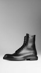 Burberry Leather Military Boots