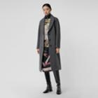 Burberry Burberry Wool Blend Tailored Coat, Size: 00, Grey