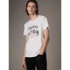 Burberry Burberry London Skyline Print Cotton T-shirt, Size: M