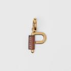Burberry Burberry Leather-wrapped 'p' Alphabet Charm, Brown