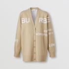 Burberry Burberry Horseferry Wool Cotton Blend Oversized Cardigan, Size: M