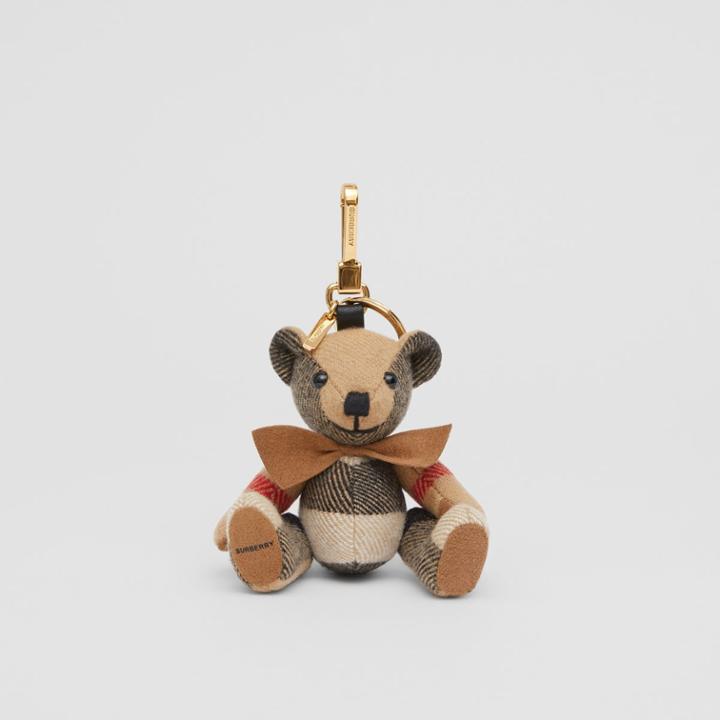 Burberry Burberry Thomas Bear Charm With Bow Tie, Beige