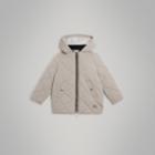 Burberry Burberry Diamond Quilted Hooded Jacket, Size: 14y, Beige