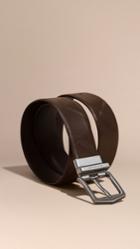 Burberry Burberry Reversible Leather Belt, Size: 110, Brown
