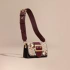 Burberry Burberry The Small Buckle Bag In Python And Leather, Brown