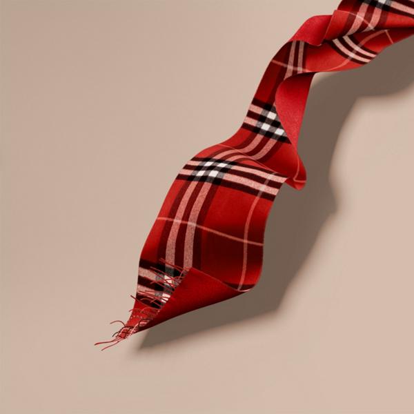 Burberry Reversible Metallic Check Cashmere Scarf