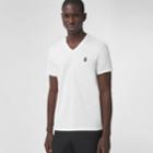 Burberry Burberry Monogram Motif Cotton V-neck T-shirt, Size: Xs, White