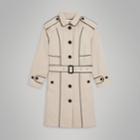 Burberry Burberry Childrens Piping Detail Tropical Gabardine Trench Coat, Size: 14y, Beige