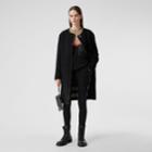 Burberry Burberry Reversible Check Technical Wool Coat, Size: 02, Black