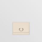 Burberry Burberry Small D-ring Leather Wallet, Beige