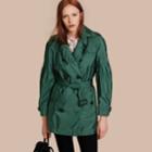 Burberry Burberry Packaway Trench Coat With Bell Sleeves, Size: 12, Green