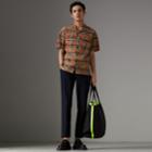 Burberry Burberry Short-sleeve Scribble Check Cotton Shirt, Size: Xl