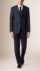 Burberry Burberry Modern Fit Wool Half-canvas Three-piece Suit, Size: 50s, Blue