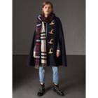 Burberry Burberry Double-faced Wool Blend Duffle Cape, Size: S, Blue