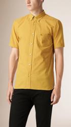 Burberry Short-sleeved Cotton Linen Shirt