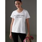 Burberry Burberry Printed Cotton T-shirt, Size: M, White