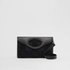 Burberry Burberry Embroidered Check Canvas Foldover Pocket Bag