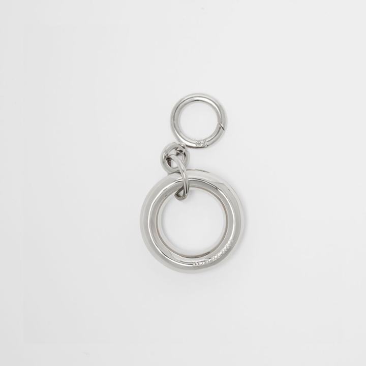 Burberry Burberry Leather Detail Grommet Key Charm, Black