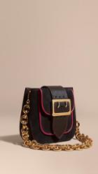 Burberry The Buckle Bag -square In Suede And Leather