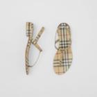 Burberry Burberry Vintage Check And Lambskin Sandals, Size: 35