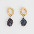 Burberry Burberry Pearl Detail Gold-plated Chain-link Earrings, Black