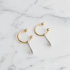 Burberry Burberry Kilt Pin Gold And Palladium-plated Hoop Earrings