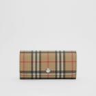 Burberry Burberry Vintage Check E-canvas Continental Wallet, Brown