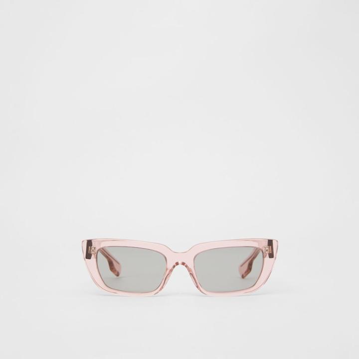 Burberry Burberry Bio-acetate Rectangular Frame Sunglasses, Pink