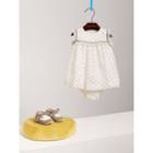 Burberry Burberry Ruffle Detail Cotton Silk Dress With Bloomers, Size: 12m