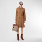 Burberry Burberry Technical Twill Coat, Size: 06, Brown