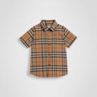 Burberry Burberry Childrens Short-sleeve Vintage Check Cotton Shirt, Size: 8y