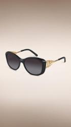 Burberry Gabardine Collection Square Frame Sunglasses