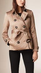 Burberry Brit Diamond Quilted Trench Jacket