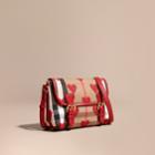 Burberry Burberry Hearts And House Check Satchel, Red