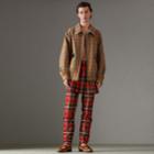 Burberry Burberry Modern Stewart Royal Tartan Punk Trousers, Size: 36, Red