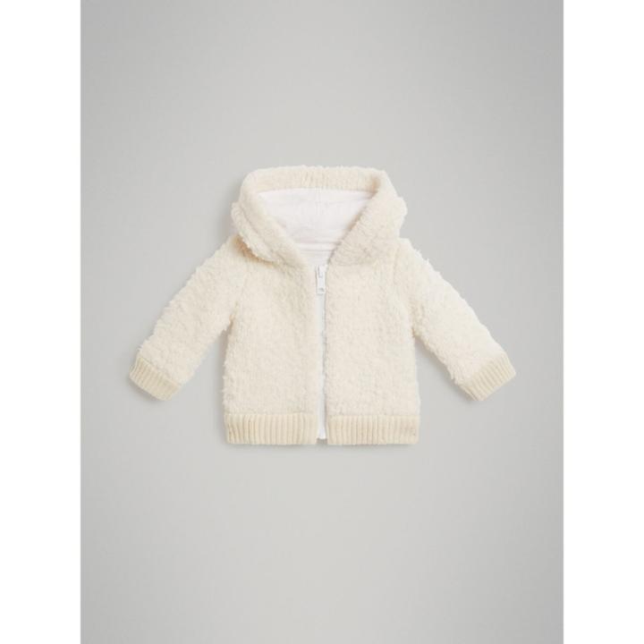 Burberry Burberry Wool Blend Hooded Top, Size: 12m, White