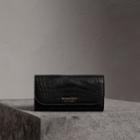 Burberry Burberry Alligator And Leather Continental Wallet, Black