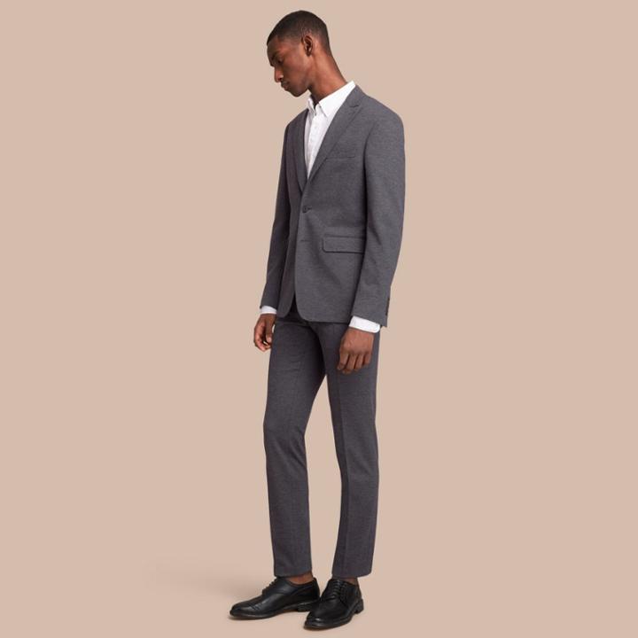 Burberry Burberry Slim Fit Cotton Blend Travel Tailoring Suit, Size: 44r, Grey